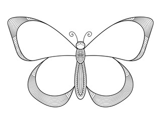 Vector black butterfly