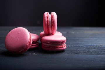 Pink raspberry macaroons