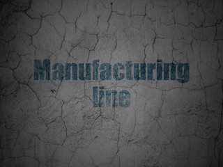 Industry concept: Manufacturing Line on grunge wall background