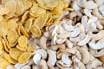 cornflake cashew cereal breakfast food