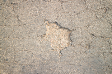 damaged road