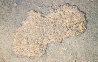 damaged road