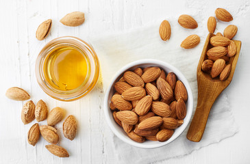 Almond oil and almonds