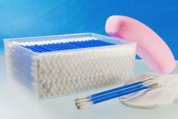 Bathrooms hygiene items closeup of a thorough review