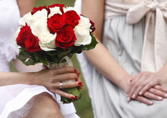 Obraz na płótnie Canvas mazzo di fiori per la sposa.