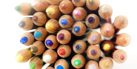 pencil crayons closeup
