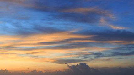 beautiful sunrise sky in the morning with colorful cloud