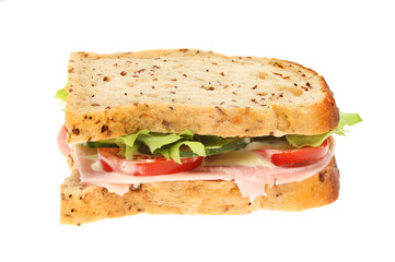 Ham sandwich isolated