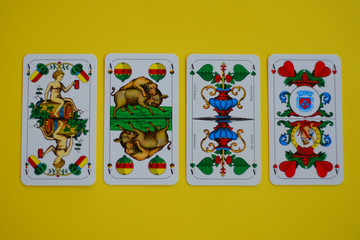 Bayerische Spielkarte vier Asse
