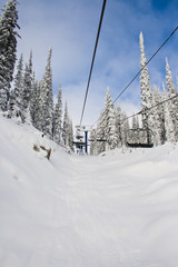ski resort chairlift view