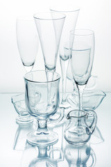 Still life with glassware