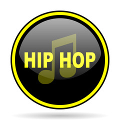 hip hop black and yellow glossy internet icon