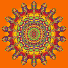 Vector contour mandala