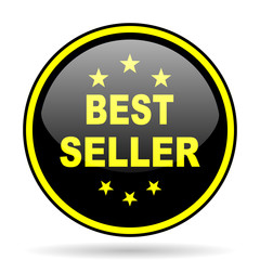 best seller black and yellow glossy internet icon