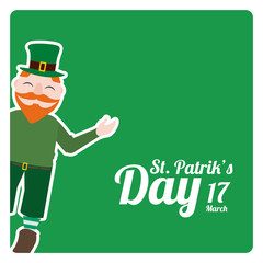 Saint Patrick&acute;s day design in green color