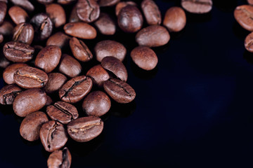 Black coffee beans