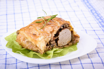 Pork tenderloin in puff pastry