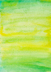 abstract watercolor background with yellow and green color brush