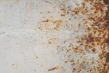 surface of rusty iron with remnants of old paint texture background