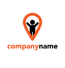 Abstract people Vector logo template. Design concept for search for employees and job, business, human resource and professional headhunting, social network