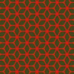 Ornament with elements of orange and green. 2
