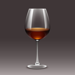 Wine Glass Vector Isolated Transparent
