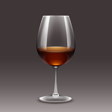 Wine Glass Vector Isolated Transparent