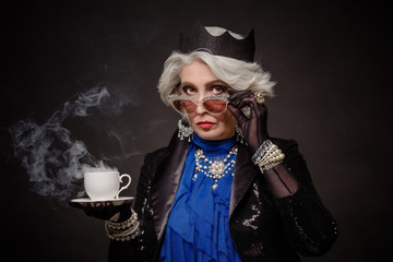 Senior rich woman