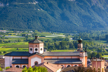 Pfarrkirche des Erlösers, Church of the Holy Redeemer, Levico Terme, Trentino, Italien