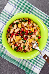 White Beans with Pomegranates, Walnuts, Olive Oil, Lemon Juice