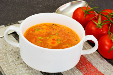 Sicilian Tomato Soup. National Italian Cuisine