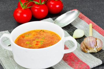 Sicilian Tomato Soup. National Italian Cuisine
