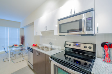 Modern kitchen in luxury house.