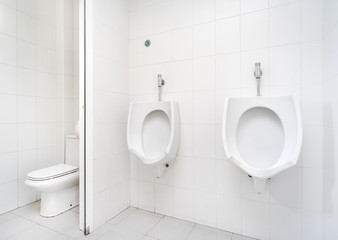 Urinals in the public toilet