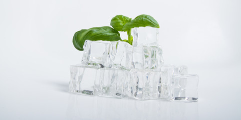 ice cube on a white background 
