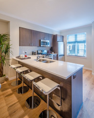 Modern dining room in luxury house.