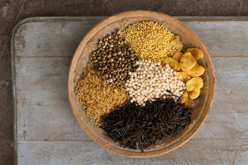 dried mixed beans and pulses