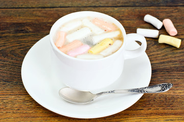 Cocoa, Coffee with Marshmallows Sweet Food