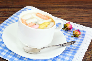 Cocoa, Coffee with Marshmallows Sweet Food
