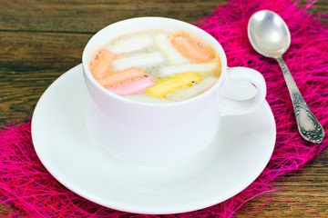 Cocoa, Coffee with Marshmallows Sweet Food