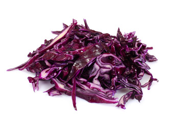Salad of Red Cabbage with Vegetable Oil. Diet Food