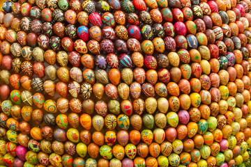 beautiful multi-colored easter eggs