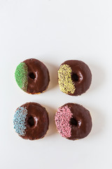 Donuts isolated on background