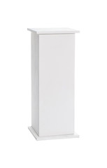 White wooden column on a white background isolated