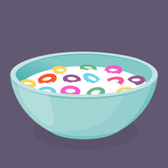 Bowl of Cereal With Milk