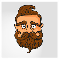 Illustration of beard man