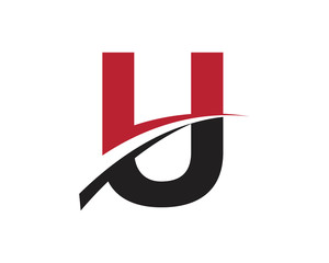 U red letter swoosh logo