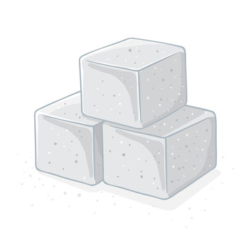 recommend clip art: Three Blocks of Sea Salt Illustration