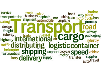 Fototapeta premium Transport, word cloud concept 8