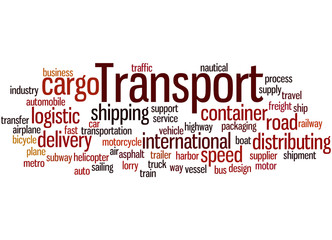 Fototapeta premium Transport, word cloud concept 9